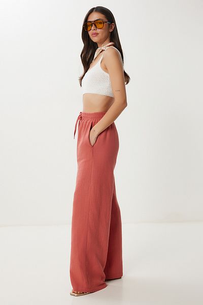 Lovelyİstanbul Muslin Palazzo Pants Lmx0008 Peach