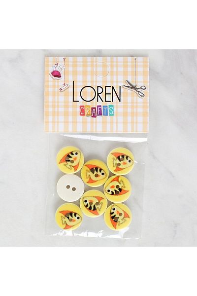 MBB ETİCARET Loren Crafts 8-Piece Fish Button - 1165