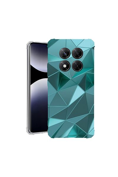 bestcase ® Anit Shock Case For Xiaomi Redmi Note 14 Pro 4G, Green Mosaic, 1997764 AS 1251