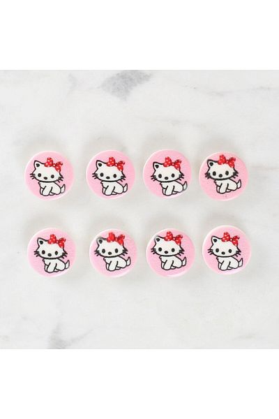 MBB ETİCARET Loren Crafts 8-Piece Cat Button - 1027