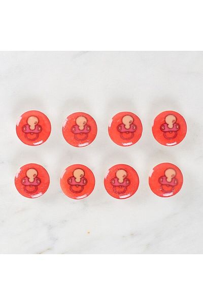 MBB ETİCARET Loren Crafts 8-Pack Pacifier Buttons - 1012