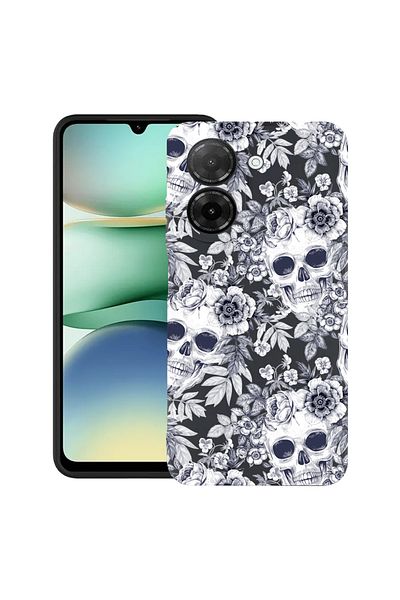 bestcase ® Slim Silicon Case For Xiaomi Redmi A5, Skull Black And White, 2030991 B 1435