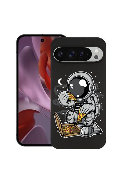 bestcase ® Slim Silicon Case For Google Pixel 10 / Pixel 10 Pro, Astronaut Pizza, 2030992 B 1004