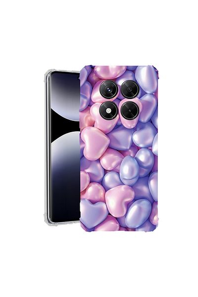 bestcase ® Anit Shock Case For Xiaomi Redmi Note 14 Pro 4G, Colored Hearts, 1997764 AS 1146