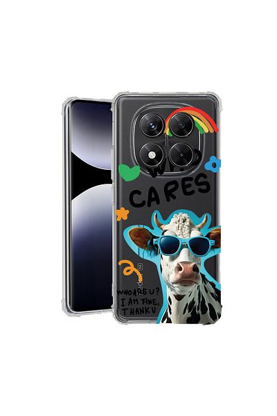bestcase ® Anit Shock Case For Xiaomi Redmi Note 14 Pro 4G, Cool Cow - Who Cares?, 1997764 AS 975
