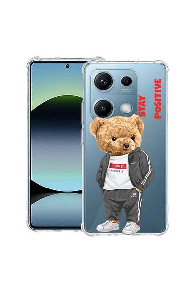 bestcase ® Anit Shock Case For Xiaomi Redmi Note 14S, Stay Positive - Teddy Bear, 1997762 AS 926