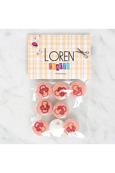 MBB ETİCARET Loren Crafts 8 Pack Pacifier Buttons - 1006