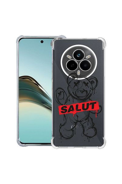 bestcase ® Anit Shock Case For Realme 14 Pro Plus, Teddy Bear Salut, 1997763 AS 1548
