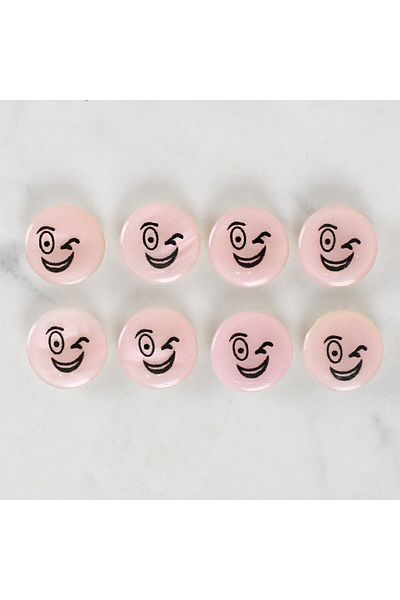 MBB ETİCARET Loren Crafts 8-Pack Smiley Face Button - 1018