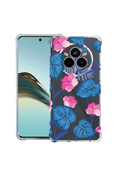 bestcase ® Carcasă Anit Shock pentru Realme 14 Pro Plus, Flori albastre tropi...