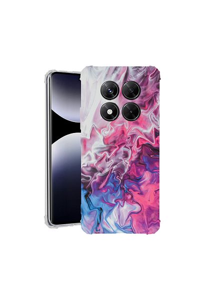 bestcase ® Anit Shock Case For Xiaomi Redmi Note 14 Pro 4G, Marble Pink and Blue, 1997764 AS 891