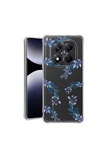 bestcase ® Anit Shock Case For Xiaomi Redmi Note 14 Pro 4G, Blue Flowers, 1997764 AS 116