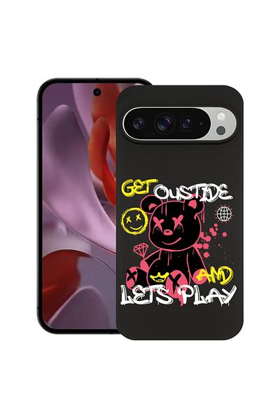 bestcase ® Slim Silicon Case For Google Pixel 10 Pro XL, Teddy Bear Lets Play, 2036426 B 1554