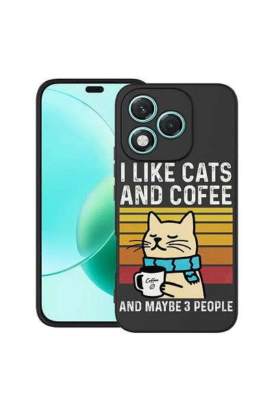 bestcase ® Slim Silicon Case For Honor 400 Lite, Cats And Cofee, 2022870 B 1851