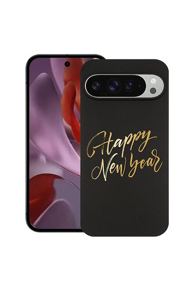 bestcase ® Slim Silicon Case For Google Pixel 10 Pro XL, Happy New Year, 2036426 B 1825