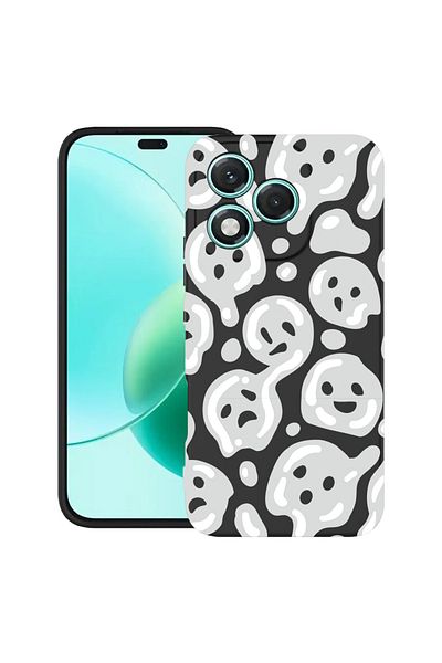 bestcase ® Slim Silicon Case For Honor 400 Lite, Gray Acid Smiley, 2022870 B 1000