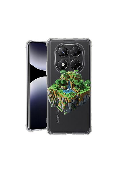 bestcase ® Anit Shock Case For Xiaomi Redmi Note 14 Pro 4G, Minecarft World, 1997764 AS 1681