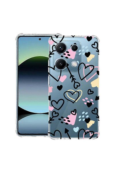 bestcase ® Anit Shock Case For Xiaomi Redmi Note 14S, Love Symbols, 1997762 AS 764