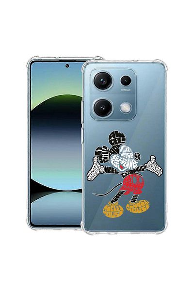 bestcase ® Anit Shock Case For Xiaomi Redmi Note 14S, Calligraphy Mickey Mouse, 1997762 AS 1525