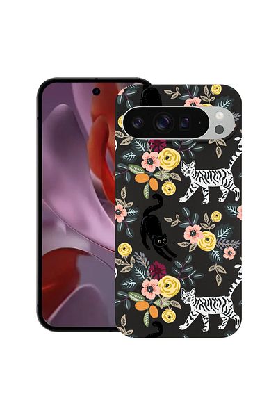 bestcase ® Slim Silicon Case For Google Pixel 10 / Pixel 10 Pro, Cat Pattern, 2030992 B 1429