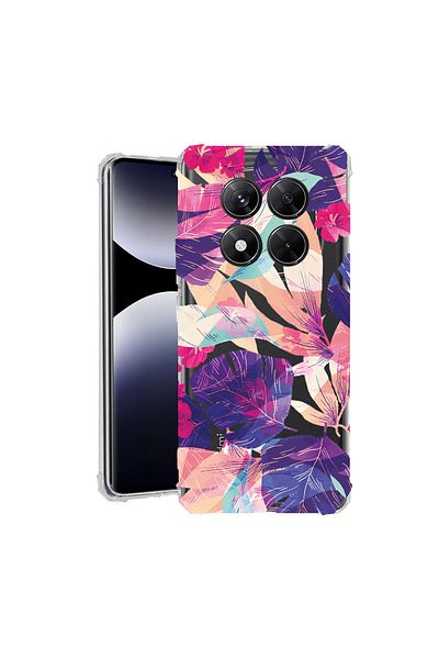 bestcase ® Anit Shock Case For Xiaomi Redmi Note 14 Pro 4G, Tropical Flowers, 1997764 AS 71