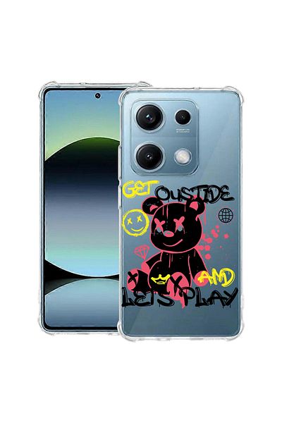 bestcase ® Anit Shock Case For Xiaomi Redmi Note 14S, Teddy Bear Lets Play, 1997762 AS 1554