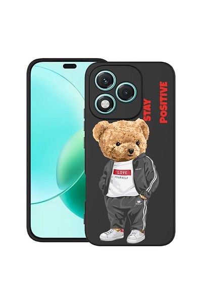 bestcase ® Slim Silicon Case For Honor 400 Lite, Stay Positive - Teddy Bear, 2022870 B 926