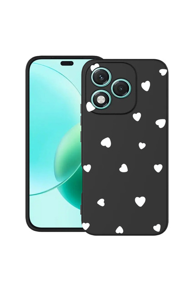 bestcase Carcasă subțire din silicon pentru Honor 400 Lite, model cu inimă, 2...