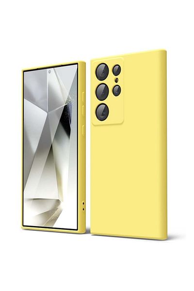 bestcase ® Premium Silicon Case For Samsung Galaxy S24 Ultra, Yellow