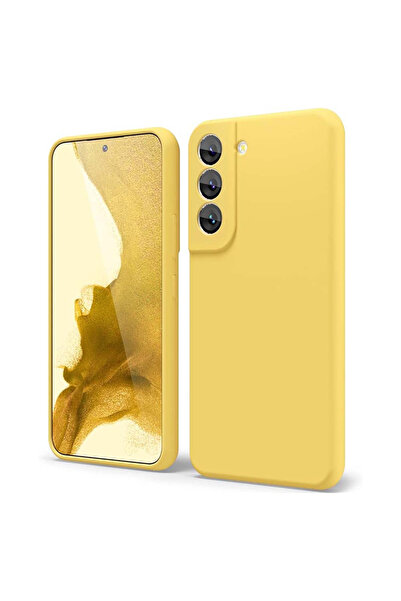 bestcase Husă premium din silicon pentru Samsung Galaxy S22, galbenă