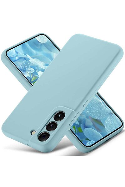 bestcase ® Premium Silicon Case For Samsung Galaxy S22, Light Blue