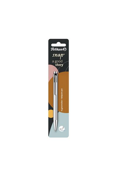 Herlitz Snap K10 Pen, Color Silver, Material Plastic, Blister Pack