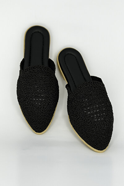 Layber Women's Lace Embroidered Chain Comfortable Dowry House Slippers Outdoor Slippers