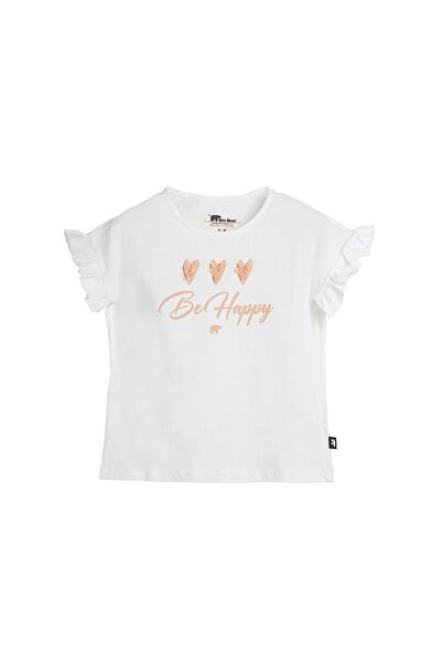 Bad Bear تي شيرت بناتي مطبوع باللون الأبيض من Pixie