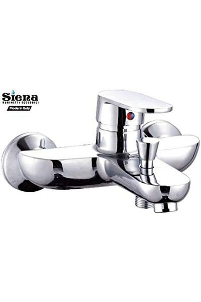 Siena Bath Faucet chrome plated complete set with mixer leg and wall cover (Siena Series 1)