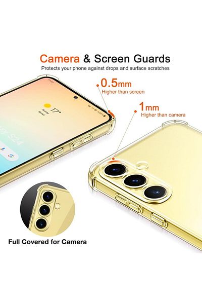 bestcase ® Anti Shock Case For Samsung Galaxy S25 Plus, Transparent