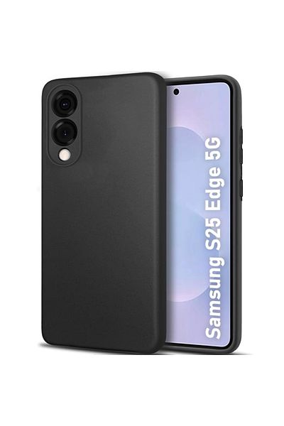 bestcase ® Slim Silicon Case For Samsung Galaxy S25 Edge, Black mat