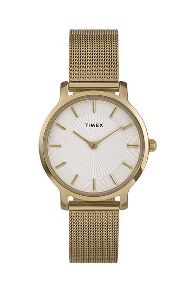 Timex Ceas de damă cu cuarț argintiu Timex-TW2Y10300