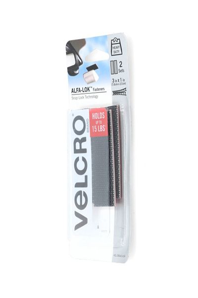 Velcro 2-Piece Alfa-Lok Fastener Strips with Snap-Lock Technology 3 x 1 Inch