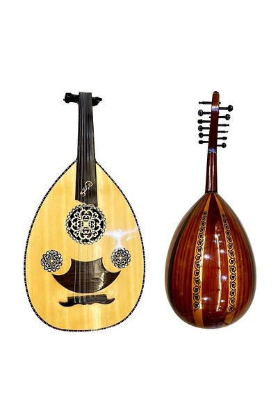 KARAZ MUSIC Lux musical oud, musky face, beech back, sprayed ebony fingers