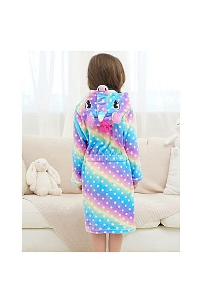 zzz sleep good sleeping !!! Halate de baie pentru copii model Unicorn, cu imprimeu Colorat cu Stelute