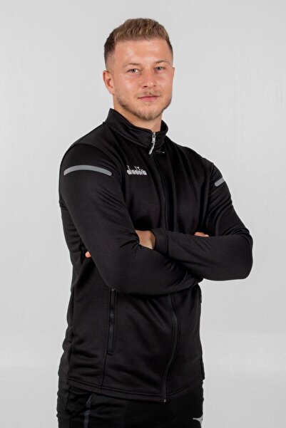 Diadora Alto 25 Camping Tracksuit Single Top Μαύρο