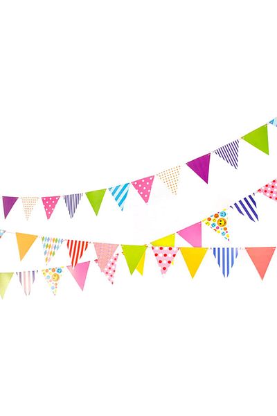 Sukevitor Set of 3 party banners, paper, multicolor, 3 m
