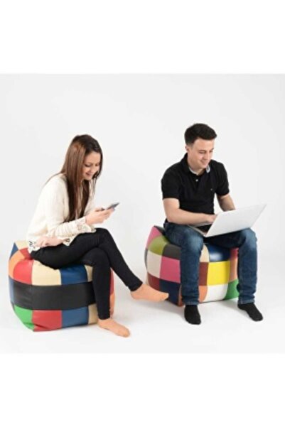 Pufrelax Taburet Cub Pufrelax, Material Impermeabil - Frunze Tropicale