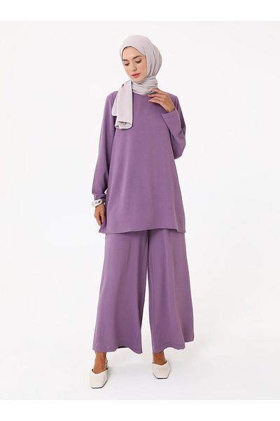Refka Set de pantaloni tunică Aerobin - violet -