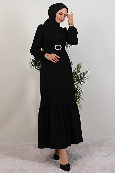 GİYZAMİLA Lizge Hijab Dress Black