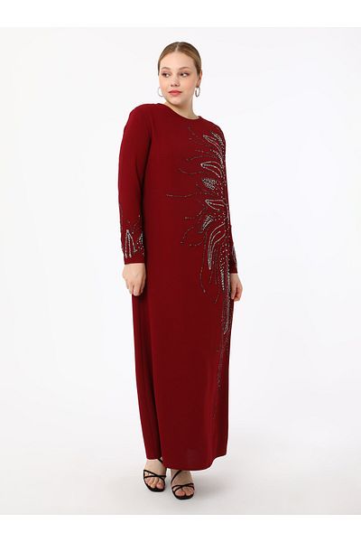 ALİA Βραδινό φόρεμα Plus Size - Claret Red - Abiye
