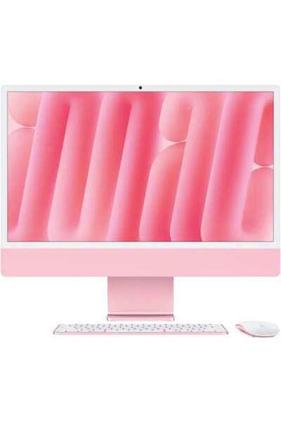 Apple Sistem PC desktop iMac 24" (2024) cu procesor M4, Retina 4.5K, 16GB RAM, SSD de 512GB, roz