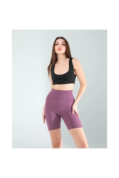 Generic Brand SMK Shop Leggings Lila Push Up Biker