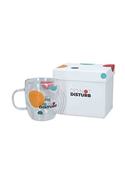 Bien Servi Do Not Disturb Printed Double Wall Mug with Ergonomic Handle 330 ml